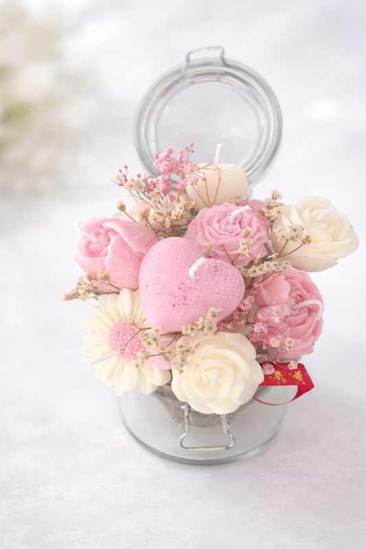 Bouquet bougie cerise noir